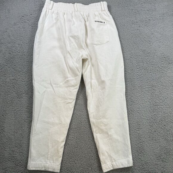 Youngla Sweatpants Mens 32R White Jogger Pants Elastic Waist Heavyweight - Picture 8 of 11